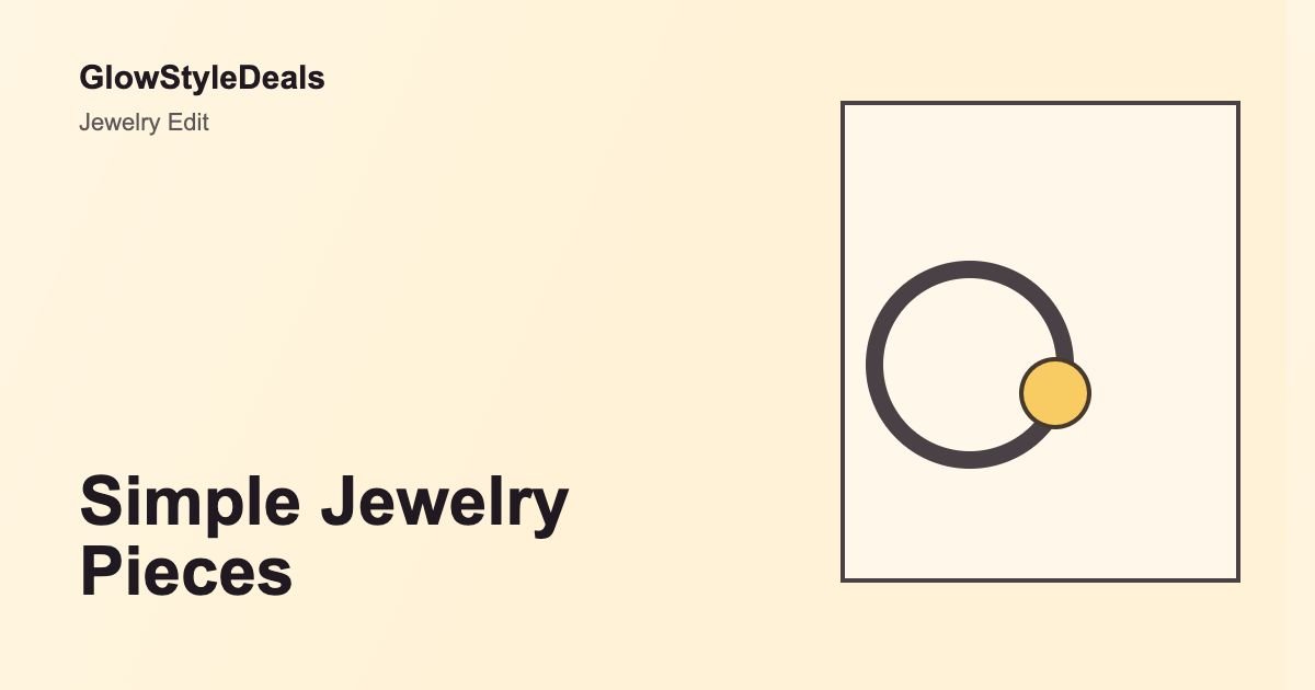 Simple jewelry pieces cover image